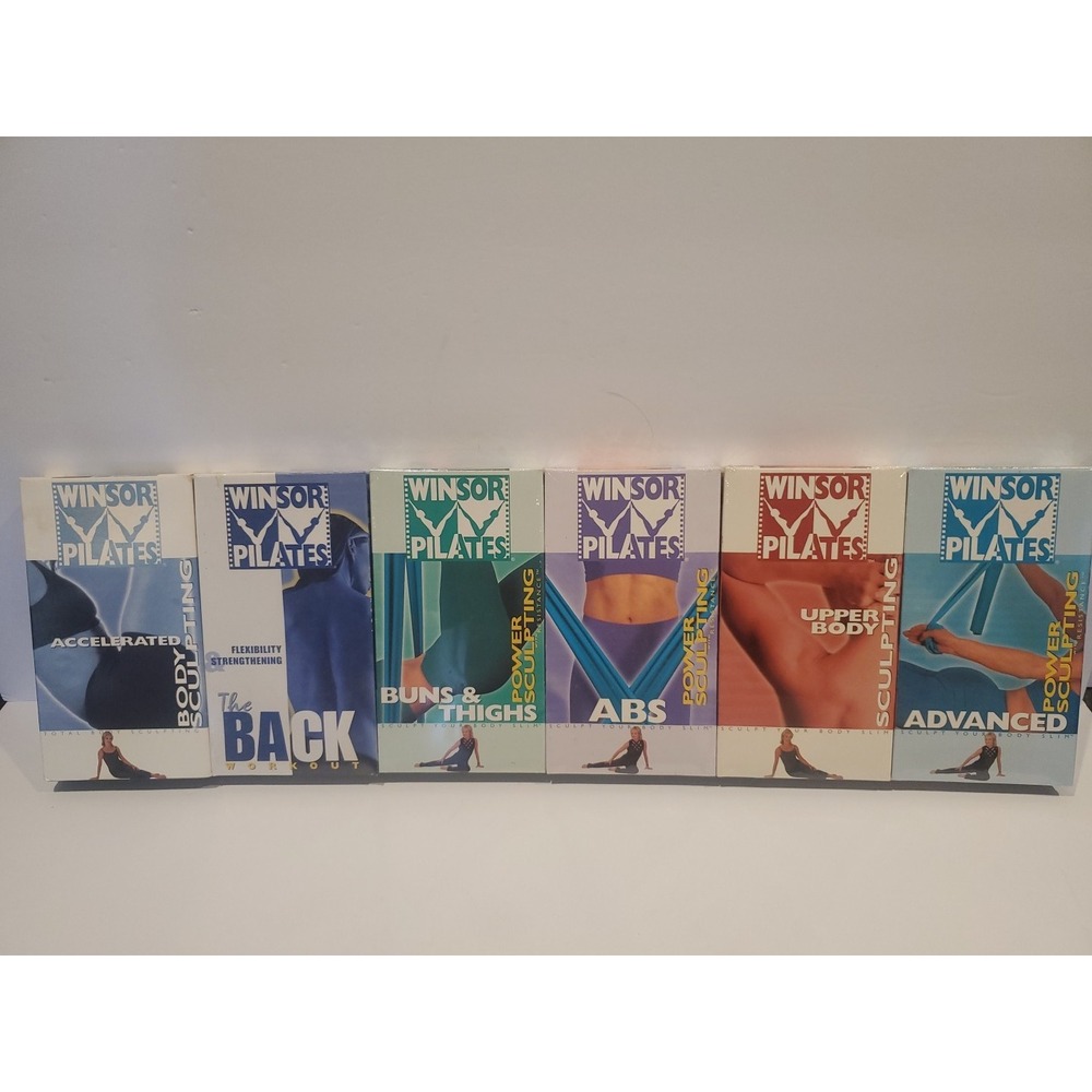 Windsor Pilates VHS Lot Power Sculpting Abs Buns Thighs Upper Body 1 Open/Sealed
